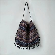 New Vintage Bohemian Fringe  Bag Women Tel Boho Hippie Gypsy Fringed Women&#39;s Han - £91.68 GBP