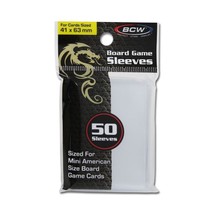 2 packs of 50 (100) BCW 41mmx63mm Mini American Sized Board Game Card Sl... - $6.25