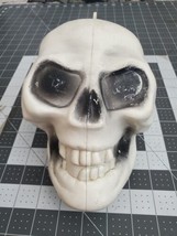 Vintage Blow Mold Skeleton Skull Halloween Horror Skull Blucky Prop Retro Fun Wo - £10.31 GBP
