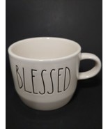 Rae Dunn Artisan Collection by Magenta BLESSED coffee cup mug short round - £12.31 GBP