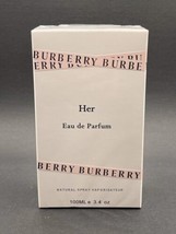 BURBERRY HER By Burberry 3.4oz/100ml EDP Perfume For Women  NEW &amp; SEALED - £90.34 GBP