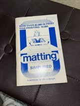 Matting Simplified by Alto O Albright - Softcover Instructional Book - $5.45