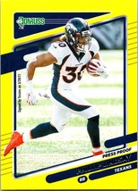 2021 Donruss Press Proof Yellow Phillip Lindsay #183 Denver Broncos Card - £1.40 GBP