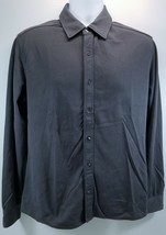 V) Men&#39;s GAP Classic Fit Button Down Gray Long Sleeve Cotton Shirt Medium - £11.66 GBP