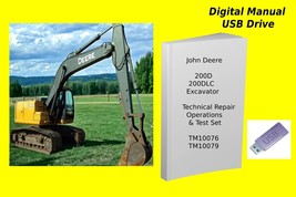 John Deere 200D and 200DLC Excavator Technical &amp; Test Manual Set See Description - £33.77 GBP