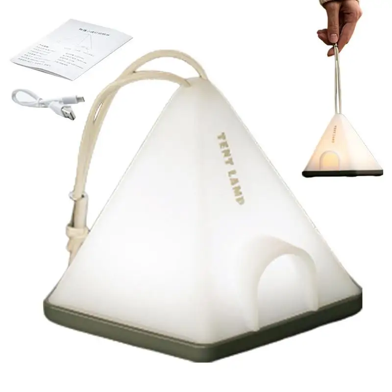 Camping Night Light Portable Tent Shaped Led Tent Lantern With 6 Light Modes - £15.91 GBP+