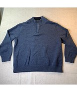 Men’s LL Bean Blue 1/4 Zip Mock Neck XXL Pullover Sweater - €18,83 EUR