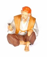 Vintage Japanese Hakata Urasaki Doll, Old Man Holding Small Bird - $4,267.61 MXN