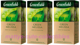 Greenfield Green Tea Green Melissa SET of 3 BOXES X 25 = 75 Total US Seller Impo - £15.62 GBP