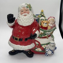 Fitz and Floyd &quot;Remembering Santa&quot; Christmas Santa Claus Cookie Jar 2004 - £63.30 GBP