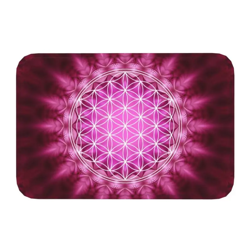 Flower Of Life Harmony And Balance Front Door Mat Indoor Sacred Geometry Mandala - $15.99