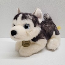 Aurora Miyoni Tots Husky Puppy Dog Stuffed Animal Blue Eyes Realistic Plush - $12.77