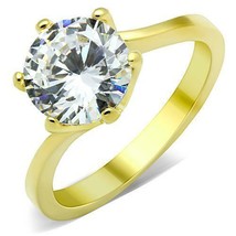 0.70 Ct Round Cut Diamond Wedding Engagement Ring 14k Yellow Gold Finish 925 - $86.99