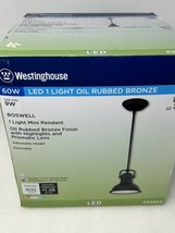 Oil Rubbed Bronze Pendant LED Light - Westinghouse 63082A Boswell - $24.45