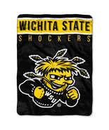 Wichita State Shockers plush 60&quot; by 80&quot; Raschel Blanket-Basic Design - NCAA - $38.79