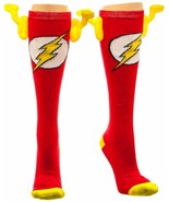 DC Comics The Flash Socks Knee High with Wings Novelty 1 Pair with Sock ... - $12.96 CAD