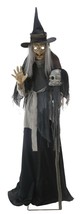 HALLOWEEN HAGGARD WITCH ANIMATED LUNGING LIFE SIZE Haunted House Speakin... - $260.98