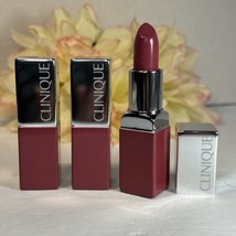 3 X Clinique Pop Lip Color + Primer Lipstick - 14 Plum Pop - FSize Sqr N... - $12.82