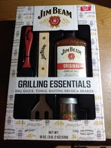 Grilling Essentials - Jim Beam Gift Set - Bold &amp; Spicy BBQ Sauce + Tong ... - £7.90 GBP