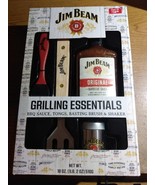 Grilling Essentials - Jim Beam Gift Set - Bold &amp; Spicy BBQ Sauce + Tong ... - £7.90 GBP