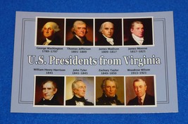 Brand New Captivating Virginia U.S. Presidents Postcard Commemorative Washington - £3.91 GBP