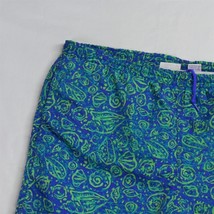 Vtg 90s Pro Spirit Small x 4&quot; Blue Green Print Pull On Mesh Lined Swim Shorts - £15.68 GBP
