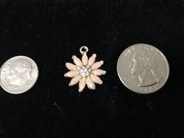 Flower enamel Pendant Necklace charm - $9.45