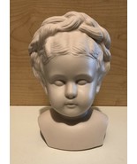 VINTAGE 1965 Head Sculpture Maiden Statue Signed Home Decor Bust - £89.46 GBP