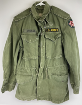 Vintage US Army Coat Mens XS Olive Green Field Jacket WR Sateen OG107 Mi... - $59.39