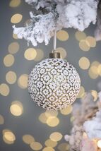 D3.9 Glass Christmas Ball Ornaments Set of 6 Tree Decorations - $48.99