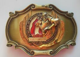 Vintage 1978 Raintree HARLEY DAVIDSON Forged In America Belt Buckle - $87.12
