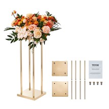 VEVOR 4PCS Gold Metal Column Wedding Flower Stand, 31.5inch High With Metal Lami - £105.62 GBP