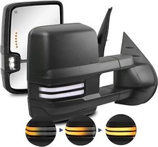 2PCS Black Towing Mirrors Power Heated Compatible for 2008-2013 Chevy Silverado - $326.09