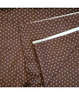 Vintage Mid Century Style Material Brown w/ White Dots 120x42 Inch - $11.35