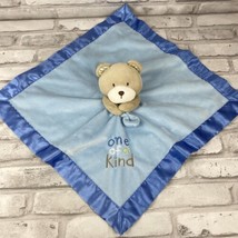 Carter&#39;s Teddy Bear Plush Lovey Security Blanket Blue One of a Kind 16&quot; x 16&quot; - £13.74 GBP