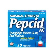 Pepcid AC Original Strength Heartburn Relief Tablets, 10mg Famotidine 30... - $10.88