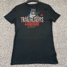 Portland Trailblazers Shirt Youth Large 14 Black Adidas Short Sleeve Cot... - €10,51 EUR