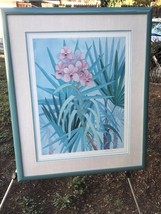 JOHN PAUL THOMAS &quot;Orchid Art &amp; the Orchid Isle&quot; 1981 Hand Signed Matted &amp; Framed - £304.74 GBP