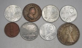 Lot of 8 Vintage Italy Foreign Currency Coins 1777-1958 AG214 - £57.04 GBP