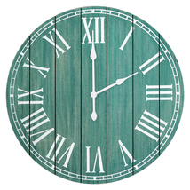 Elegant Designs Wood Plank 23" Large Rustic Coastal Wall Clock - $65.99