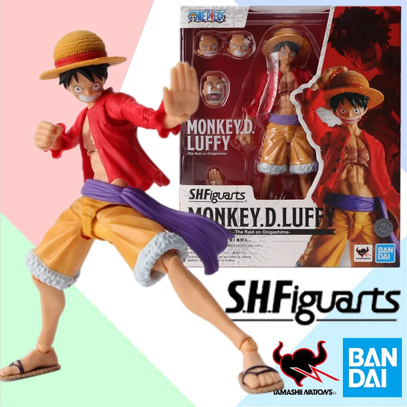 Original Bandai One Piece SHFiguarts Monkey D. Luffy Pvc Anime Action Fi... - $70.90+
