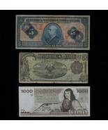 Mexico &amp; Brazil 3-Notes Lot // Mexican 1-1000 Pesos &amp; Brazilian 5 Cruzeiros - $68.49 CAD