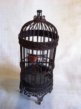 Miniature Bird Cage with Parrot - $45.00