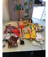 1961 Vintage Barbie &amp; Ken Case, 1960 Ken, TNT Barbie Clone &amp; Labeled Clo... - £155.80 GBP