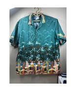 Vintage RJC Ltd Hawaiian Shirt Surfboards Plumeria &amp; Palms Men’s Size XL - $1,025.32 MXN