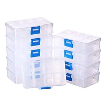 10 Pack 8 Grids Jewelry Dividers Box Organizer Adjustable Clear Plastic ... - $37.99