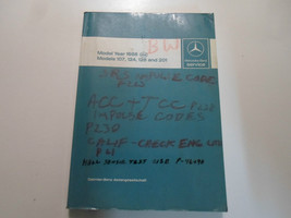 1988 MERCEDES Models 107 124 126 201 INTRO to Service Manual FACTORY OEM... - $122.79