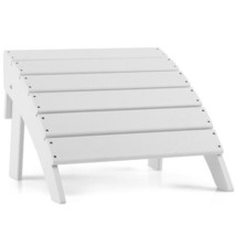 Adirondack Folding Ottoman with All Weather HDPE-White - Color: White - £129.74 GBP