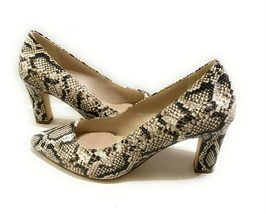 Cole Haan Grand Series Women&#39;s Snake Print Pump Grey Multi Size 6M - $59.39