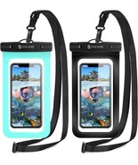 Waterproof Phone Pouch 2 Pack Universal IPX8 Waterproof Phone Case Dry B... - £26.98 GBP